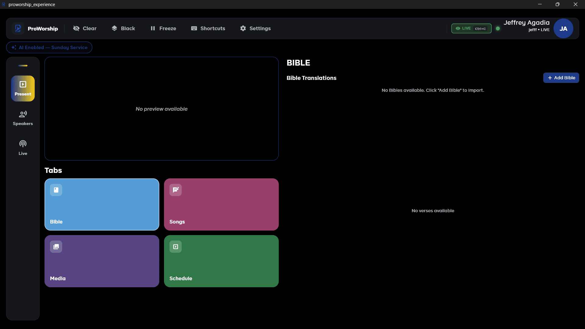 ProWorship responsive listener experience on browser